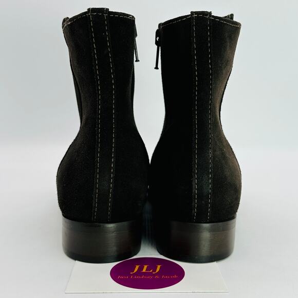 La Canadienne Women's Sophie Espresso Waterproof Suede Ankle Boots Size 5.5 - Picture 6 of 11